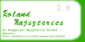 roland majszterics business card